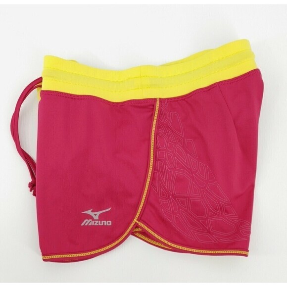 Mizuno Running Shorts XS Hot-Pink Meridian Split Inner-Brief Athleisure - Picture 2 of 11